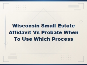 Small Estate Affidavit vs Probate in Wisconsin